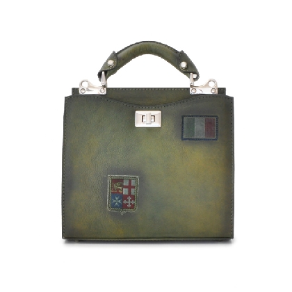 Lady Bag Anna Maria Luisa de' Medici Small in cow leather - Bruce Dark Green