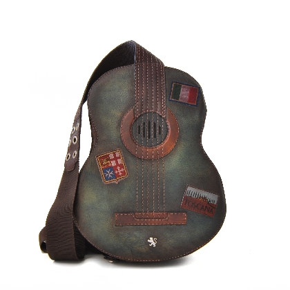 Chitarra Small Backpack in cow leather - Bruce Green Chitarra Small Backpack in cow leather - Bruce Green