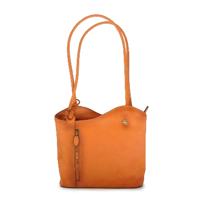 Shoulder Bag Consuma Small in cow leather B465/P - Bruce Orange