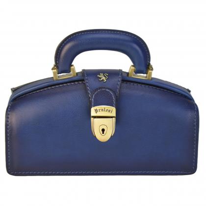 Handbag Lady Brunelleschi Bruce in cow leather - Bruce Blue