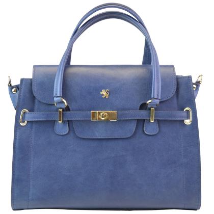 Baratti Borsa a Mano B305 in Vera Pelle - Bruce Blu