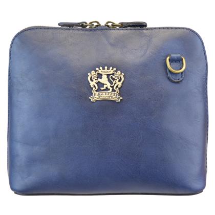 Cross-Body Bag Gran Volterra B467/G in true leather - Bruce Blue