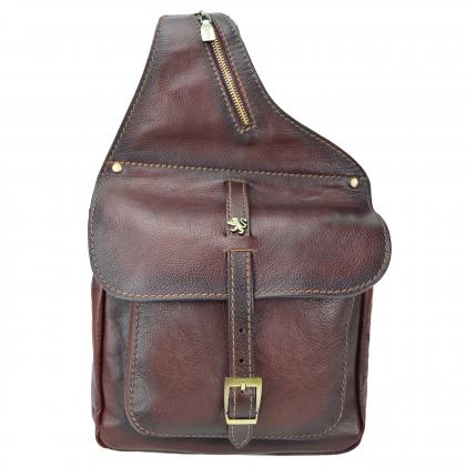 Bisaccia 135/PE Cross-Body Bag in cow leather - Bruce Chianti