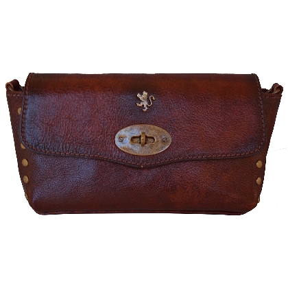 S.Bernardo Big Clutch in cow leather - Bruce Chianti