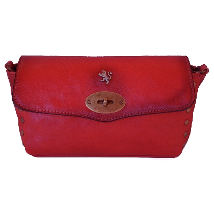 S.Bernardo Big Clutch in cow leather - Bruce Cherry