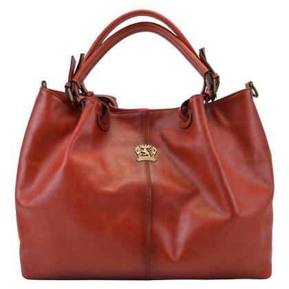 Collodi Woman Bag in cow leather - Bruce Cherry