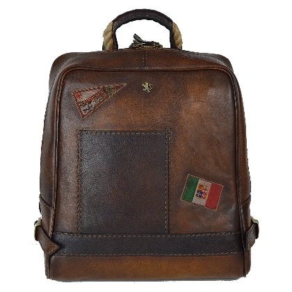 <span class="smallTextProdInfo">[BMA102]</span> - Firenze Laptop Backpack in cow leather B102 - Bruce Brown