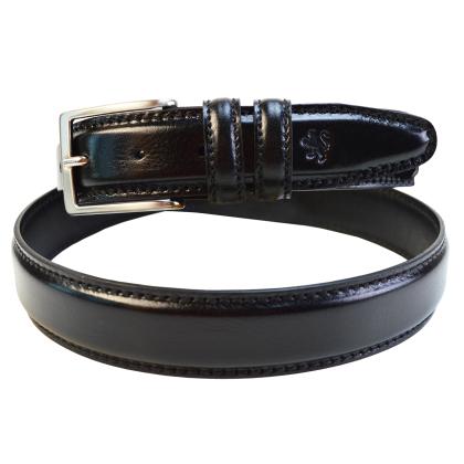 Ezio Belt B007/T in cow leather - Bruce Black