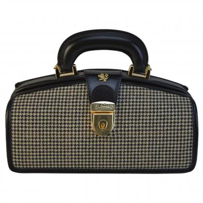 Handbag Lady Brunelleschi Bruce in cow leather - Bruce Black Scottish