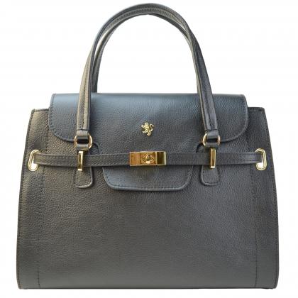 Baratti Handbag B305 in Genuine Leather - Bruce Black