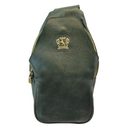 Backpack San Quirico d'Orcia in cow leather - Bruce Dark Green
