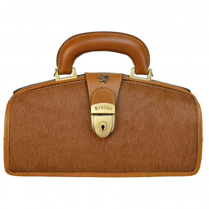 Lady Brunelleschi Cavallino Handbag in real leather - Cavallino Cognac