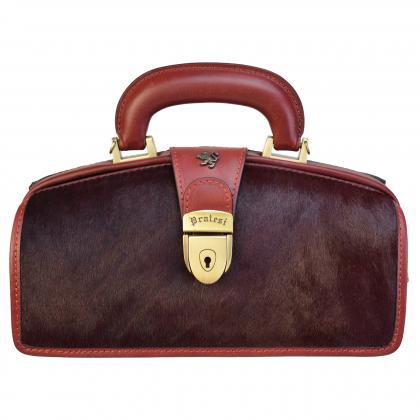 Lady Brunelleschi Cavallino Handbag in real leather - Cavallino Chianti