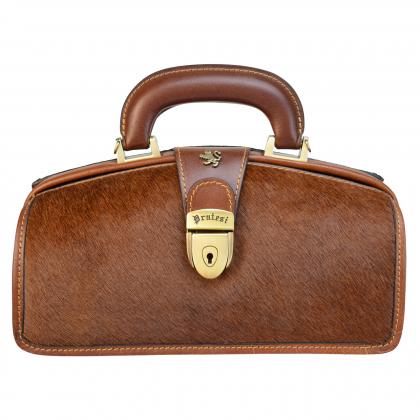 Lady Brunelleschi Cavallino Handbag in real leather - Cavallino Brown