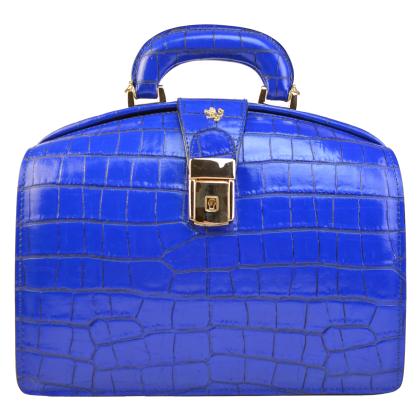 Miss Brunelleschi King Borsa Da Donna in vera pelle - King Blu Elettrico