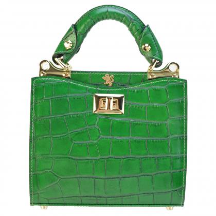 Anna Maria Luisa de' Medici Small Lady Bag in cow leather K150/20 - King Emerald