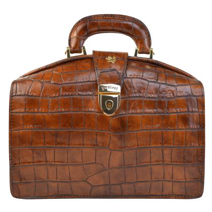 Miss Brunelleschi King Woman Bag in cow leather - King Brown
