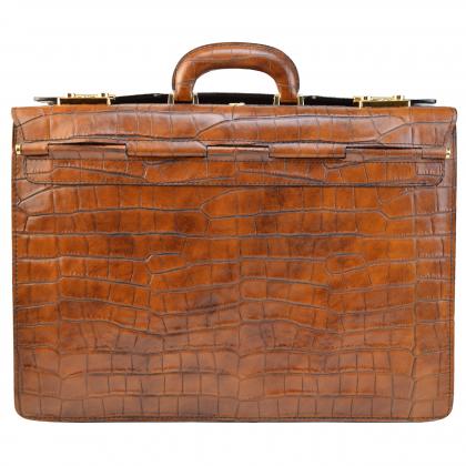 Lorenzo il Magnifico King Pilot Case in vera pelle - King Marrone