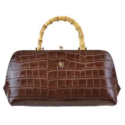 Candeli Lux Handbag K565/27 in Genuine Leather - King Brown