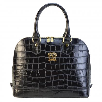 Ristonchi Shoulder Bag k508 in cow leather - King Black