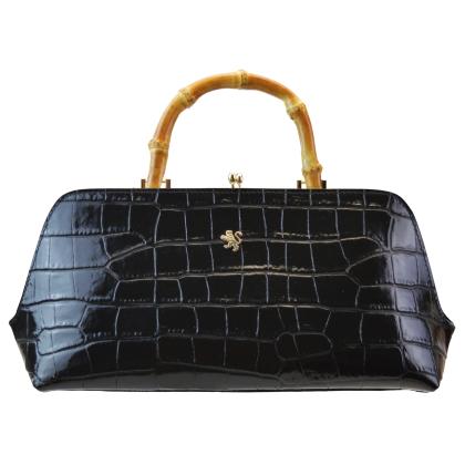 Candeli Lux Handbag K565/27 in Genuine Leather - King Black