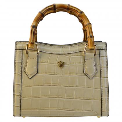 Capri K498 Genuine Leather Lady's Bag in King Type - King White