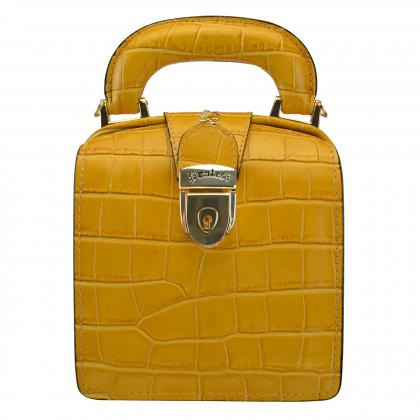 Brunelleschi K120/L Handbag in cow leather - King Mustard