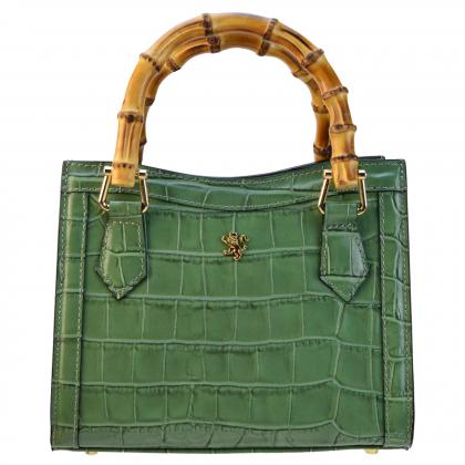 Capri K498 Genuine Leather Lady's Bag in King Type - King Green