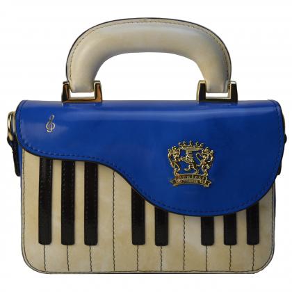 Pianola R534 Cross Body Bag in cow leather - Radica Electric Blue