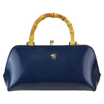 Candeli Handbag R565 in genuine leather - Radica Blue