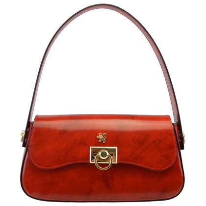 Castellina R368 bag in Genuine Leather Radica Type - Radica Cherry
