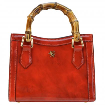Capri R498 Genuine Leather Lady's Bag in Radica Type - Radica Cherry