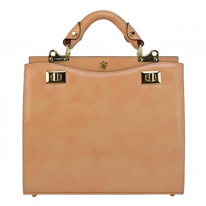 Anna Maria Luisa de' Medici Big  Lady Bag in cow leather - Radica Peach