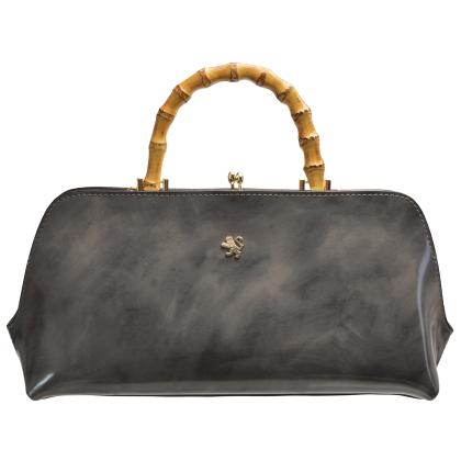 Candeli Lux Handbag R565/27 in genuine leather - Radica Grey