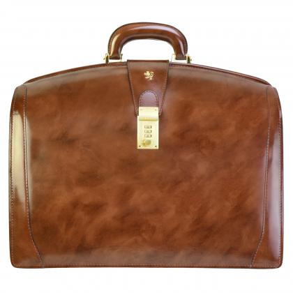 Brunelleschi Briefcase in cow leather - Radica Brown Brunelleschi Briefcase in cow leather - Radica Brown