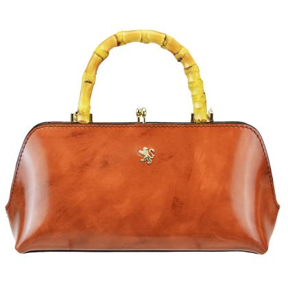 Candeli Handbag R565 in genuine leather - Radica Brown