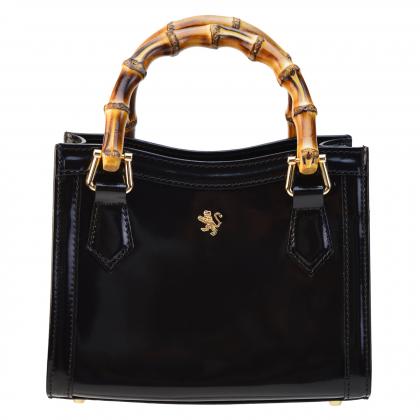 Capri R498 Genuine Leather Lady's Bag in Radica Type - Radica Black