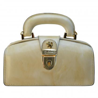 Brunelleschi Nana R120/M Woman Bag in true leather - Radica White