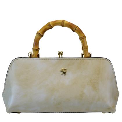 Candeli Handbag R565 in genuine leather - Radica White