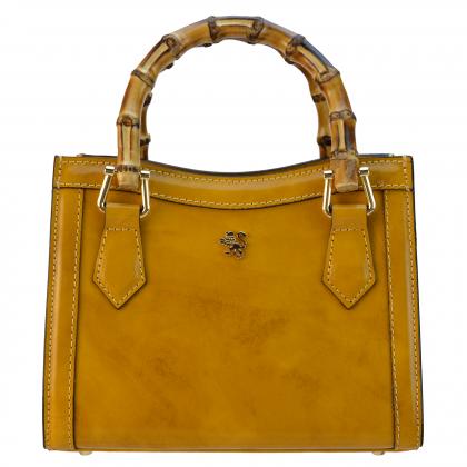 Capri R498 Genuine Leather Lady's Bag in Radica Type - Radica Mustard