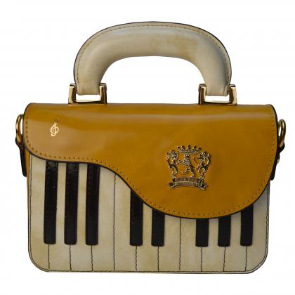 Pianola R534 Cross Body Bag in cow leather - Radica Mustard