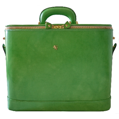 <span class="smallTextProdInfo">[RVE116/17]</span> - Raffaello Laptop Bag 17 in cow leather - Radica Green