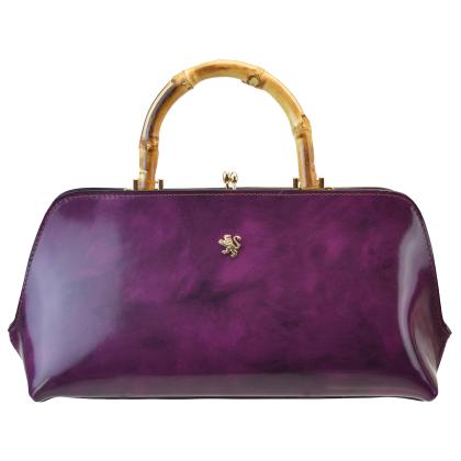 Candeli Lux Handbag R565/27 in genuine leather - Radica Violet