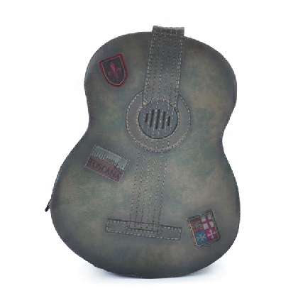 Chitarra Backpack in cow leather - Bruce Dark Green